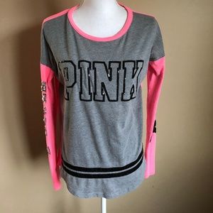 PINK | Long Sleeve Tee w/ Sequins  S